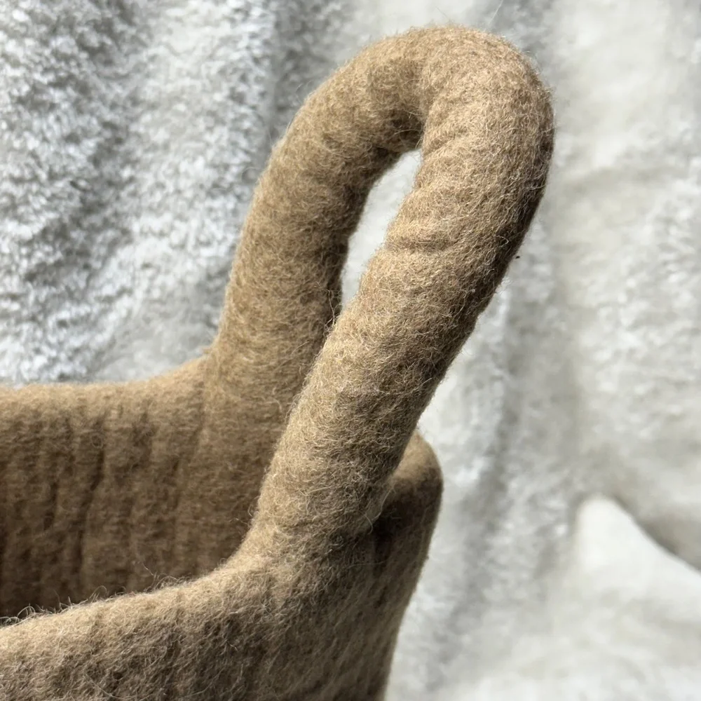 Extra Large Wool Brown Bear Tote Storage Decoration